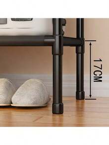 Folding Wardrobe Portable Wardrobe Double Couple - màu đen - Xem 5