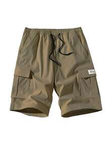 Men's Lightweight Cargo Shorts, Casual Breathable OutdoorBermuda Shorts For Summer Sports - Yellow - View 3