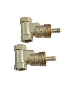 Juego De Válvulas Para Empotrar Con Rosca Y Cuerpo De Latón Marca Solvex Smart - Empotrar - Ver 4