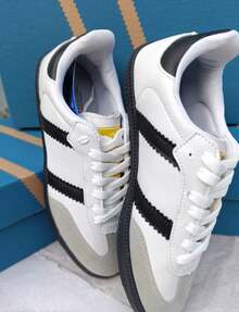 Tenis feminino academia estiloso casual confortavel luxo elegante feminino Amarrar Ar livre - BRANCO E PRETO - Visão 3