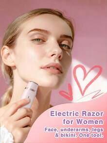 GENAI Máy tỉa lông điện cầm tay dành cho nữ, máy cạo hai đầu dùng để tỉa lông vùng nách, chân, tay và vùng bikini. - Nhiều màu - Xem 10