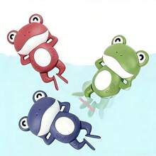 Clockwork Bathtub Toy - Moving Frog Baby With Water Clock, Educational Swimming Toy For Toddlers And Infants, Bath Fun (Green/Red/Blue) - Birthday Party Decor, Playful Frog Design - Multicolor - View 6