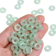 20/30/50pcs,10/12/16mm,Glass,Imitation Jade,Big Hole,Loose Beads,DIY,For Necklace,Earrings,Jewelry Making Accessories,Handmade Supplies - 淺綠色 - 查看 8