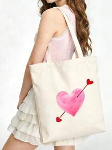 Disponible en talla S/M/L, bolso de lona grande con capacidad, bolso de compras, bolso de hombro con tema de corazón rosa, bolso de regalo con patrones de acuarela de corazón, lazo, cereza, fresa, arcoíris, estrella, adecuado para cumpleaños, vacaciones, Día de San Valentín, Día de la Madre, aniversario, regreso a la escuela, fiesta de graduación, fiesta temática de niñas, piscina, playa, fiesta de spa, despedida de soltera, boda, bolsa de caramelos y aperitivos de cumpleaños, decoración de fiesta - Beis - Ver 17