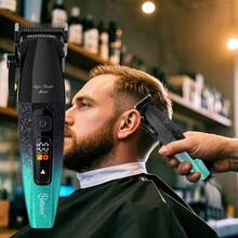 1个Hatteker男士电动理发器，智能数字显示屏理发器，沙龙级理发剃须刀 - 彩色 - 查看 10