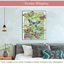 SNA 2026 New Style Cross Stitch Embroidery Kit Butterfly Flower Bushes Cross-Stitch Full Printed Embroidery Sets Diy Handicraft Needlework Diy Kit Crafts Embroidered Embroidery Kit Cross Stitch Kits Crochet Kit Punch Needle Kit Sewing Accessories Sewing Kit Embroidery Thread Craft Kit Stitch Stuff Sewing Patterns Crochet Craft Supplies Embroidery Kit Beginners Sewing Pattern - Need to Embroider By Yourself, No Frame - View 5