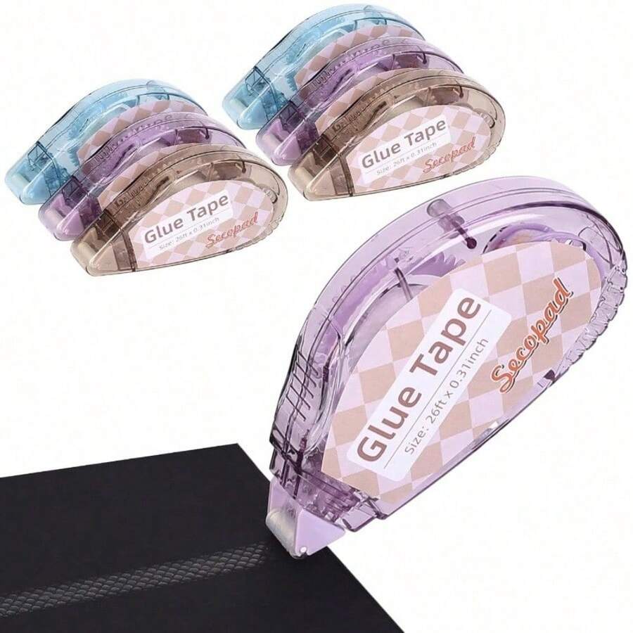 Glue Tape For Scrapbooking, Scrapbook Tape 1pcs/4 Pcs, Double Sided Tape Roller For Crafts, 26 Ft X 0.31 In Tape Runner, Junk Journal Supplies, Scrapbook Supplies & Craft, Photo, Tape For Gift Wrapping. - Color random/1pcs - 查看 1