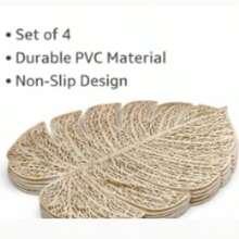 Elegant Gold Silver PVC Place Mats For Table Set Of 4 - Durable And Stylish Table Mats For Dining Room Decor - Premium Quality Place Mats For Enhanced Dining Experience - Placemat1 - View 3