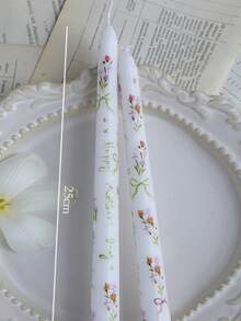 Bộ 2 chiếc (một hộp) Nến hình nón dài màu hồng, dài 9,84 inch, sáp đậu nành không khói, trang trí tiệc cưới, tạo không khí ấm cúng. Nến hình nhánh dài, màu đen, màu đỏ, màu hồng, màu trắng, nến tạo không khí lễ hội, nến ngày Valentine, nến dễ thương và vui nhộn, trang trí nhà cửa. - Nhiều màu - Xem 16