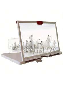 12英寸高清手机屏幕放大器，178°广视角稳定设计，沉浸式观看体验，适合在家、旅行或办公室观看电影、视频和玩游戏，兼容所有智能手机，便携轻巧，随时随地娱乐和工作。 - 均碼 - 查看 9