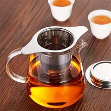 2 PIEZAS Filtro de té - Equipado con filtros de malla duraderos con doble asa, tamaño perfecto, fácil de agarrar, gran capacidad, diseño ergonómico para té suelto, especias, ideal para el hogar, la oficina y las fiestas de té, la cocina, infusor de té de hierbas, estante de almacenamiento de bolsas de té de hierbas, colador de té, filtro de cocina, filtro, taza, tamizado - Multicolor - Ver 4