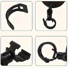 Adjustable Rotating Bicycle Rearview Mirror - Enhances Road Safety And Visibility, Bike Side Mirror, Cycling Helmet Mirror, Durable, Suitable For Outdoor Enthusiasts, Round - Black - View 7