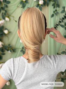 Tóc giả đuôi ngựa hình móng vuốt nhiều màu sắc, dài 10 inch, kiểu tóc xoăn gợn sóng, làm từ sợi tổng hợp chịu nhiệt, phù hợp cho các bữa tiệc và sử dụng hàng ngày của phụ nữ. - Nhiều màu - Xem 3