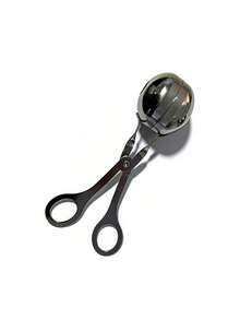 1/2件装不锈钢不粘肉丸制作器，肉丸夹，蛋糕球肉丸制作器冰夹，厨房饼干面团勺 - 銀色 - 查看 14