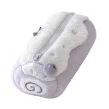 Plush Blueberries/Strawberries/Cherries Swiss Roll Pen Bag Large Capacity Pencil Case Portable Stationery Pouch Storage Bag Students Gift - Multicolor - View 14