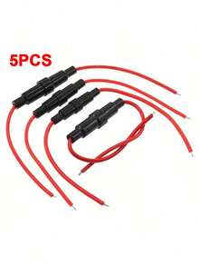 Portafusibles, Manga de cable fusible, Tubo de conexión de fusible - Rojo y negro - Ver 6