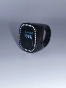 OLED Screen Multi-Channel Vibration Reminder Time Date Alarm Function Ring-Shaped Electronic Counter, New Counter Tasbih Watch Ring, OLED Screen Display, 33_66_99_100 Vibration Prompt, Fashionable & Luxurious, Suitable For Muslim Prayer Counting, Festival Gifts, Etc. - Multicolor - View 13