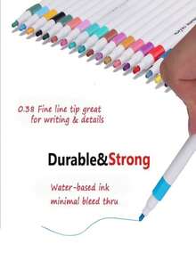 12/24 Acrylic Paint Markers | Sparkling Metallic Colors | Ideal For Scrapbooking, Black Paper, Rock Painting, Ceramics, Glass, Wood, Fabric, Canvas, Mugs, Christmas Crafts - 12色/套 - 查看 5