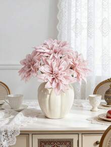 10 bông hoa thược dược giả màu sâm panh có cuống, hoa giả bằng lụa, thích hợp để trang trí nhà cửa, trang trí bàn ăn mùa xuân, trang trí sân vườn ngoài trời, tiệc tùng, làm quà tặng, hoa đeo tay cô dâu, trang trí ngày Valentine và ngày của Mẹ. - Hồng - Xem 8