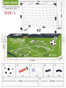 Outdoor Children's Football Goal Toy Set, 2-Player Competition Mini Football Goal Game, Parent-Child Interactive Game, Gift For Boys & Girls, Birthday Present (Some Accessories Random) - Multicolor - View 11