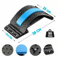 Cracker de Espalda de 4 Niveles para Alivio del Dolor de Espalda Baja y Superior Estirador Lumbar Ajustable--Envío local - Multicolor - Ver 7