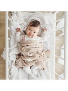 Manta de Arrullo para Bebé - 100% Algodón Suave de Lujo Tejido Ligero Manta de Recepción para Cuna y Cochecito para Recién Nacidos, Infantes, Niños Pequeños, Niños y Niñas (Avena),41015323 - Plateado - Ver 2
