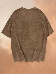 3pcs/Set Summer New Casual Tie-Dye Round Neck Short Sleeve T-Shirt, Fashionable & Versatile Women Tops - Black and Pink and Brown - View 9