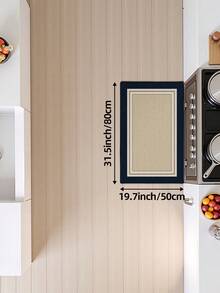 Thảm trải sàn dài kiểu dáng tối giản hiện đại, thảm lót sàn nhà bếp viền tương phản sang trọng, phù hợp cho phòng tắm, nhà bếp, ngoài trời, trong nhà, hành lang, phòng ngủ, phòng khách, có thể giặt máy. - A - Xem 12