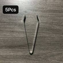 1 Set Stainless Steel Straight & Bent Tweezers, Poultry Feather Plucker, Fish Bone Tweezers, Hotel Supplies Fish Bone Tweezers, Poultry Plucker, Garlic Peeler, Vegetable Peeler, Multi-Function Stainless Steel Clamps, Kitchen Tools - Silver - View 13