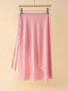 70cm Women's Ballet Tutu Skirt, Adult One-Piece Tutu Skirt With Lace Tie, Wrap Around Skirt For Yoga, Latin Dance Training. Dance Teacher Uniform. Women's One-Piece Dance Skirt With Belt, Wrap Around And Slim Fit For Fitness Yoga. Women's Wrap Around Skirt Fitness Yoga Series, Running Wrap Around Skirt. - Multicolor - View 9