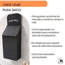 MDF Wall-Mounted Bag Holder – Organized And Modern Kitchen - màu đen - Xem 2