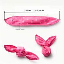 5 件装波点睡眠卷发棒，柔性非加热卷发棒，桃花造型卷发海绵，条状兔耳魔术卷发棒，睡眠泡沫卷发棒 - 彩色 - 查看 9