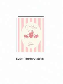 1 pieza Anillo irlandés sin marco "Gra" Póster de arte de pared de rayas rosas de Irlanda moderna Impresión en lienzo para decoración de habitación, esenciales de dormitorio, regalo de cumpleaños y decoración de fiesta, decoración de dormitorio con tema celta vintage, decoración de habitación estética, impresiones para pared, artículos esenciales para dormitorio universitario, decoración del hogar dormitorio, regalo de herencia irlandesa, idea de decoración de pared única, arte cultural minimalista. - Dibujos animados - Ver 12