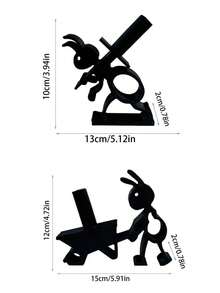 1个简约实用纸巾盒架 - 可爱现代的蚂蚁造型，创意十足的纸巾盒，生动的动物设计。这款优雅的卫生纸架为您的浴室空间增添趣味和时尚感，适用于家居装饰、办公室洗手间或任何洗漱区域。是家庭浴室的理想之选。 - 彩色 - 查看 11