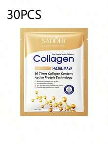 1/3/5/10片装胶原蛋白面膜，保湿补水，柔滑肌肤，改善干燥，面部护理，修复肌肤，舒缓肌肤，减少细纹，护肤，改善干燥粗糙 - 彩色 - 查看 16