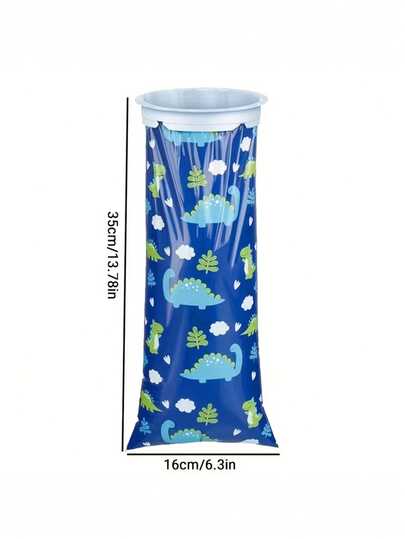 6pcs Cartoon Portable Disposable Vomit Bags - Motion Sickness Emergency Vomit Bags For Car Travel, Airplane, Outdoor Activities - Leak-Proof PE Material