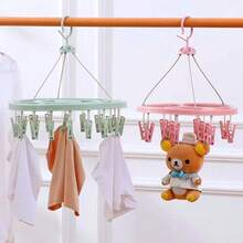 Sock Dryer With 18 Pegs, Rotating Drying Rack With Windproof Hooks Rack Socks - Multicolor - View 5
