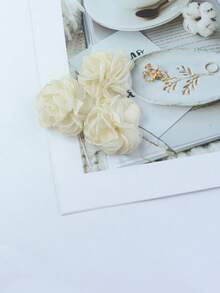 1pc Elegant Floral Mesh Rose Brooch, Suitable For Women To Wear On Daily, Party, And Work Outfits - Shape - View 8
