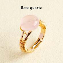 1PC Natural Crystal Amethyst Small Ball Ring Quartz Minerals Jewelry Quartz Women Fashion Ring Reiki Healing Jewelry Mother's Day Gift - Ring - View 24