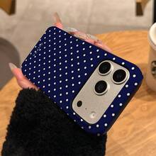 GIIPPA 1个海军蓝底白色波点手机壳，兼容 15/14/13；1个时尚棕色波点手机壳，兼容 15/14/13 Pro Max/Plus；防震全方位保护；纤薄贴合设计；适合女性和女孩；货号：35460；也兼容 17 Air。 - 藍色 - 查看 3
