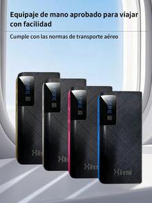 2 piezas Power Bank Batería Portátil 20000mah Carga rápida 4 cables incorporados Pantalla LED digital cargador portátil - Multicolor (2 piezas) - Ver 2