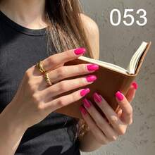 GMUME 16毫升亮粉色凝胶指甲油，色号053霓虹紫红色，适合夏季海滩度假派对美甲，可卸除UV/LED凝胶指甲油，显色度高。 - 玫紅色 - 查看 4