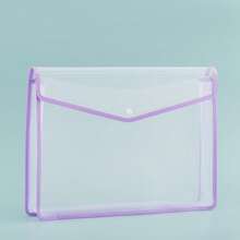 A4 3D Transparent File Bag With Snap Button For Textbook And Exam Paper Storage, A3 Large Capacity Student Tutoring Art Bag, Waterproof Document Bag - Single Piece - View 11