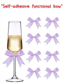 Decoración de lazo de cinta de satén rosa, empaque de regalo, adecuado para botellas de champán, pasteles, dulces, manualidades DIY, regalos, bodas, baby showers, despedidas de soltera, Navidad, cumpleaños, fiestas al aire libre, campamentos, Halloween y talla grande - Varios colores/estilos aleatorios - Ver 19