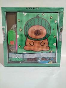 Kits De Pintura Diamantes De Capibara Diy 30x30+20x20 - Verde sandia - Ver 2
