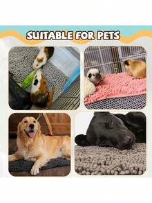 1片可水洗豚鼠垫，兔笼垫，豚鼠绒垫，可重复使用尿垫，适用于小型动物，如兔子 - 彩色 - 查看 5