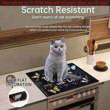 1pc 2D Flat Butterflies And Heart Stove Cover Protector | Inspirational Kitchen Decor For Countertops, Dining Room, Living Room Settings - Phong cách 6 - Xem 5