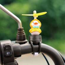 Popular Cute Windmill Bicycle Motorcycle Decoration Duckling Car Ornament Trending Animal - Upgraded Version With Rotating Fan - View 21