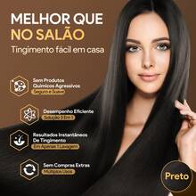 IIIMEIDU MEIDU Hair Dye, 500ml, Unisex Shampoo And Dye, 3 In 1 Long-Lasting, Effectively Covers Gray Hair, Contains Ginseng, Ginger, Black Sesame And Other Extracts For Hair Care, Suitable For All Hair Types. - 黑色 - 查看 4