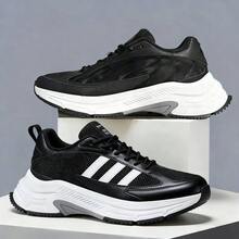 Adidas Unisex Versatile Breathable Casual Running Sneakers - Black and White - View 1